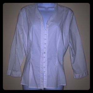 White button down blouse